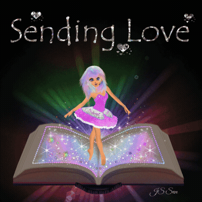 Fairy Dancing In Open Book Sending Love GIF
