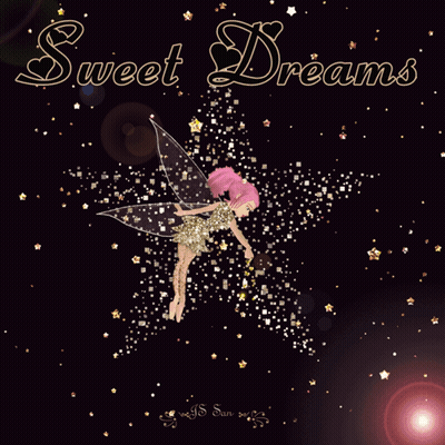 Fairy Flying Through Stars Sweet Dreams GIF