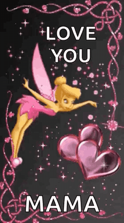 Fairy Flying With Hearts Love You Mama GIF