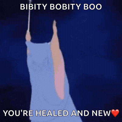 Fairy Holding Wand Saying Bibity Bobity Boo GIF