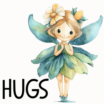 Fairy Illustration With Hugs GIF