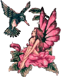Fairy Sitting On Pink Flower Sticker