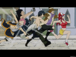 Fairy Tail Squad Running Fast