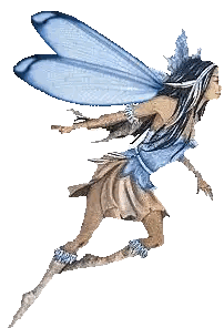 Fairy With Blue Wings Flying Sticker