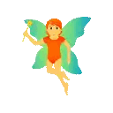 Fairy With Green Wings Holding Wand Sticker