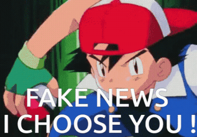 Fake News I Choose You Cartoon Character GIF