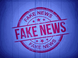 Fake News Moving Red Logo GIF