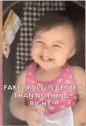 Fake Smile Is Better Baby Eyeroll GIF