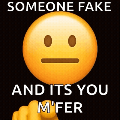 Fake Smiley Face On Black Background GIF