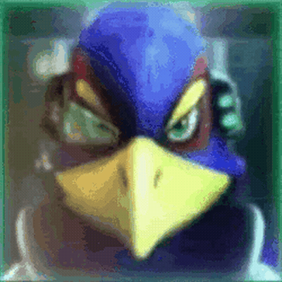 Falcon Face With Blue Mask GIF