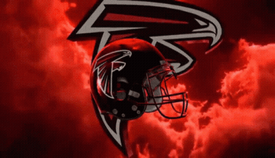 Falcon Football Helmet Red Background Clouds GIF