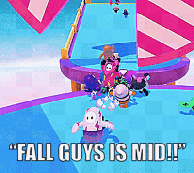 Fall Guys Playing Video Game GIF