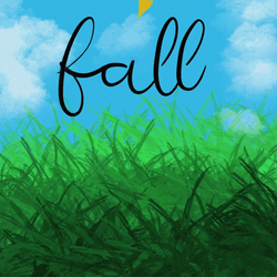 Fall Leaf On Grass GIF