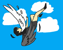 Falling Angel Art GIF