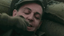 Falling Asleep Soldier GIF