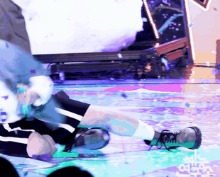 Falling Confetti Tired Dancer GIF
