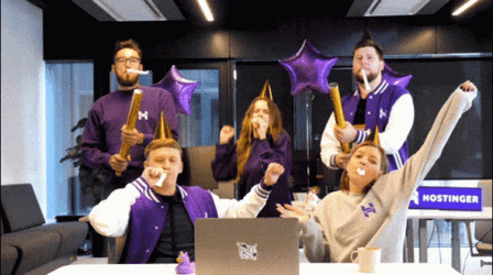 Falling Confetti Work Celebration GIF