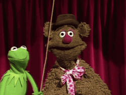 Falling Fozzie Bear Naughty Kermit The Frog GIF