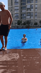Falling In The Pool Backflip  GIF