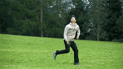 Falling Man Grass Field GIF