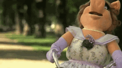 Falling On Miss Piggy Kermit The Frog GIF
