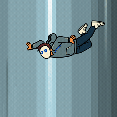 Falling Person Rekt GIF