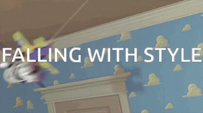 Falling With Style On Brown Background GIF