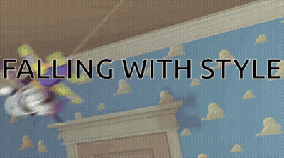 Falling Word On Brown Background GIF