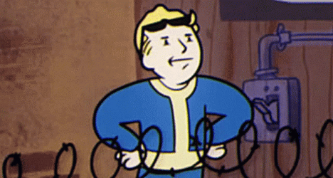 Fallout Vault Boy Finger Gun GIF