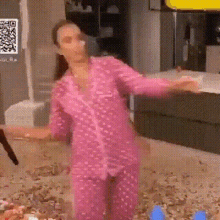 Family Cleaning A  Mess While Dancing GIF