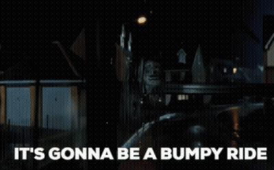Family Guy Driving Red Jeep Down Dirt Hill GIF