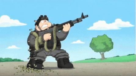 Family Guy Peter Griffin As Gunner GIF