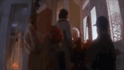 Family In Shelter While Snowing Heavily GIF
