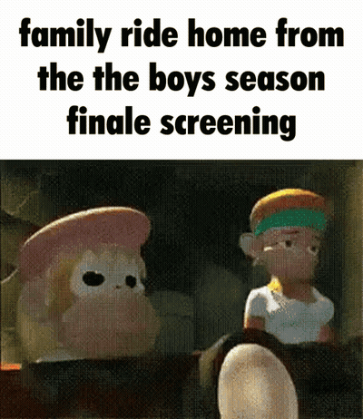 Family Riding Home From The Boys Season Finale Screening GIF