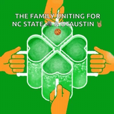 Family Uniting For NC State And UT Austin GIF