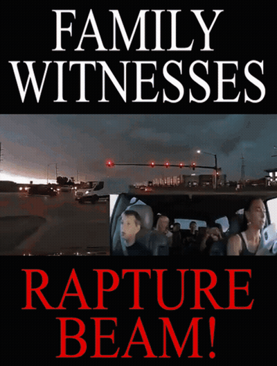 Family Witnesses Rapture Beam Poster GIF
