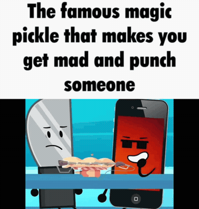 Famous Magic Pickle Makes You Mad And Punch GIF