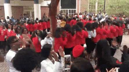 Famu Students Wearing Red Coat GIF
