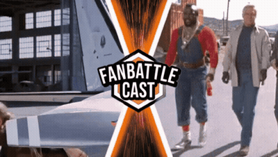 Fan Battle Cast Poster Two Men Walking GIF