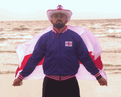 Fan Holding England Flag GIF