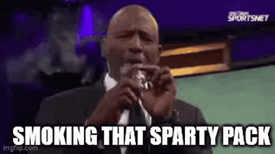 Fan Holding Pro-Ceed Party Sign GIF