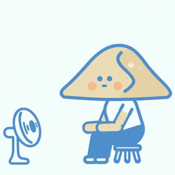 Fan Melting Hot Day GIF