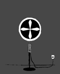 Fan With Four Blades Spinning GIF