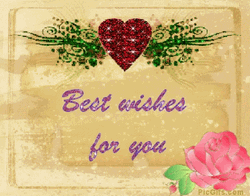 Fancy Best Wishes For You Greeting  GIF