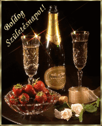 Fancy Happy Birthday Champagne Celebration GIF