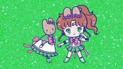 Fancy Sailor Jupiter And Bunny Cartoon  GIF