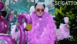 Fanning Using Flamingo GIF