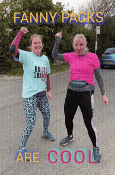 Fanny Packs Are Cool Two Female Runners GIF