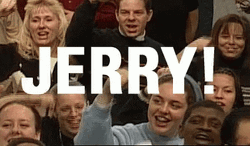 Fans Cheering Jerry Springer GIF