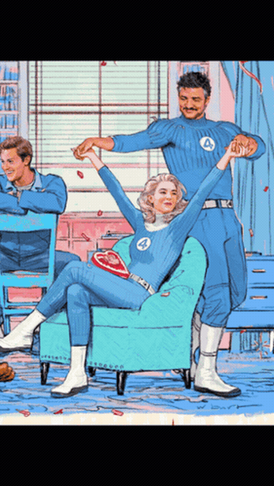 Fantastic Four Man Holding Woman's Hand GIF